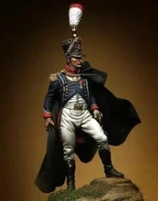 1/32 54mm Napoleonic French Imperial Guard Officer Figurine Resin Military Model