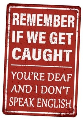 Funny Garage Decor Humor Man Cave Bar Signs, Remember If We Get Caught 06