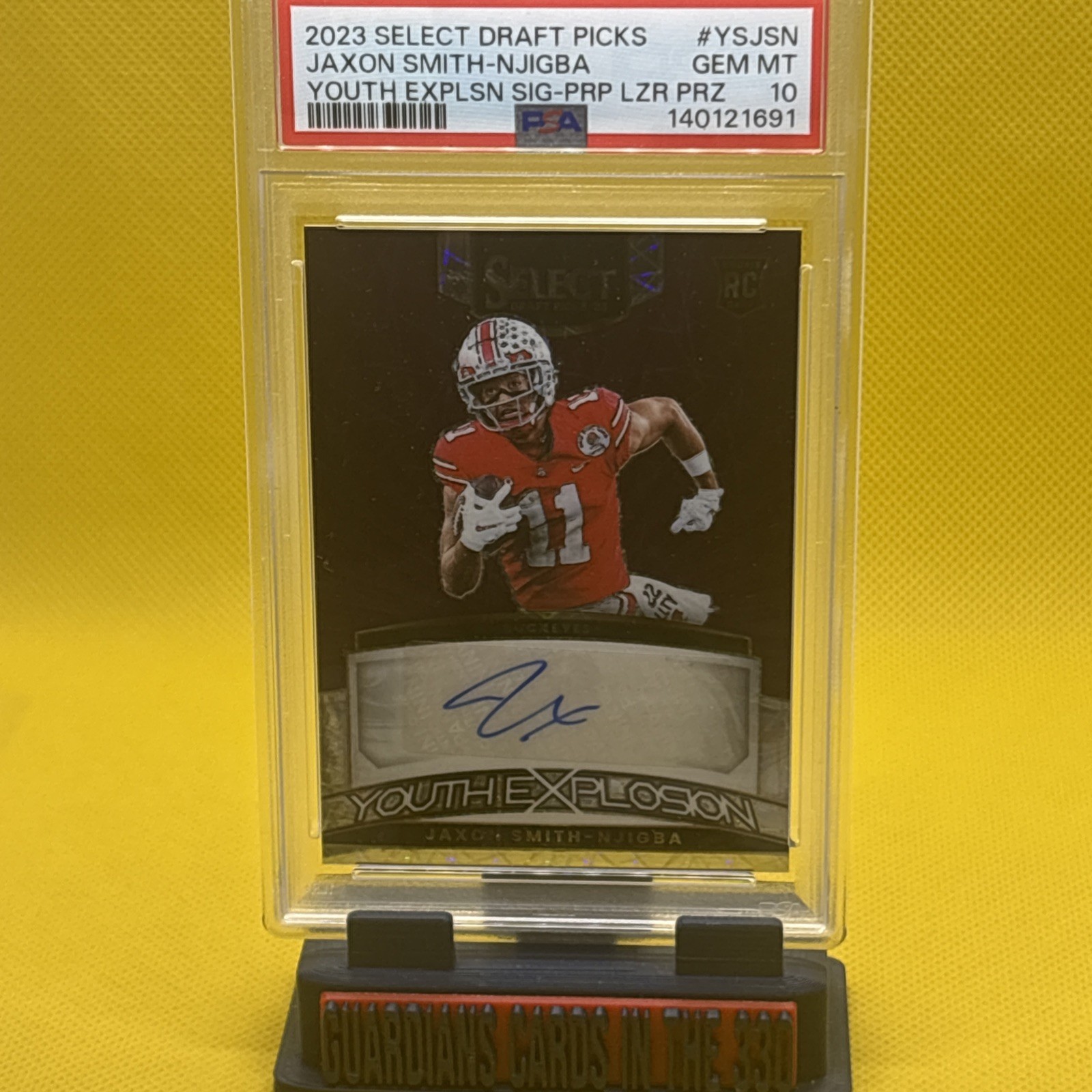 Jaxon Smith-Njigba Panini Select Draft Picks Rookie Signatures #JSN Purple Lazer