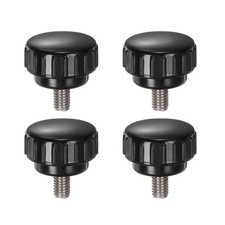 4pcs Knurled Clamping Knobs M6 x 10mm 304 Stainless Steel Thread 25mm Head