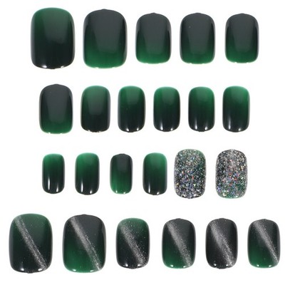  1 Schachtel kurze falsche Nägel falsche Nägel für Herbst Winter Wearable Fake