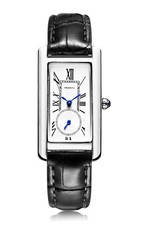 Women Quartz Watch Lady Stylish Rectangle Dress Watch with Leather Strap and ...
