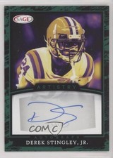 2022 SAGE Artistry Auto Green Derek Stingley Jr #A-DSJ Auto 2b2