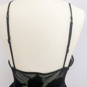 Vintage Boho Retro Brettons Bodysuit Lingerie Feathers S Dainty Slinky Chiffon