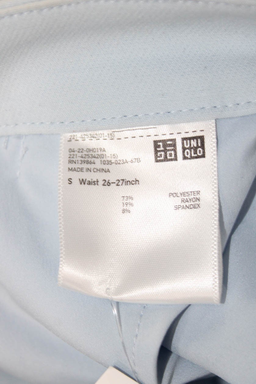 Uniqlo Womens Light Blue Dress Pants Buckle Polyester Rayon Spandex Size 10 thumbnail 5