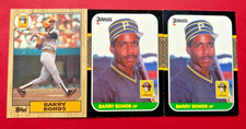 1987 Topps And Donruss Barry Bonds Lot Of 3 Pirates Giants