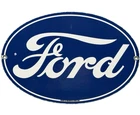 VINTAGE FORD MOTORS PORCELAIN SIGN GAS STATION PUMP PLATE DEALERSHIP CHEVROLET