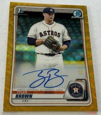 2020 Bowman Draft TYLER BROWN #CDA-TBR 1st Chrome Autograph Gold Wave 23/50