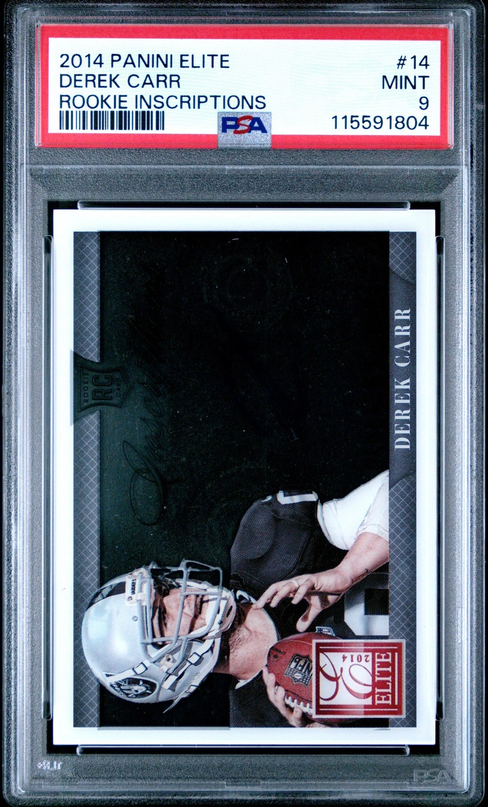 Derek Carr Panini Elite Rookie Inscriptions #14 Base