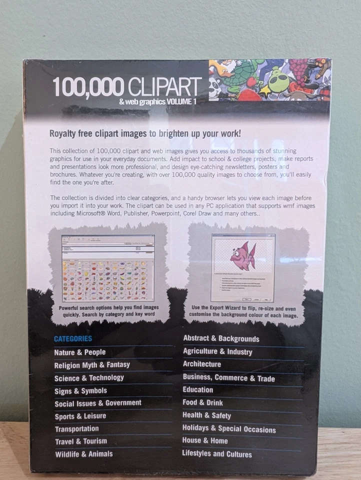 100,000 Clipart & Web Graphics Collection v1 PC CD-ROM Sealed Boxed - Image 2 of 4