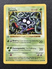 Tangela 66/102 Shadowless 1st Edition *Grey Stamp Error M Front/LP Back SEE PICS