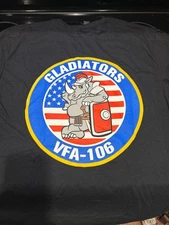 VFA-106 Gladiators Large Gilden short, F-18, NAS Oceana, Black