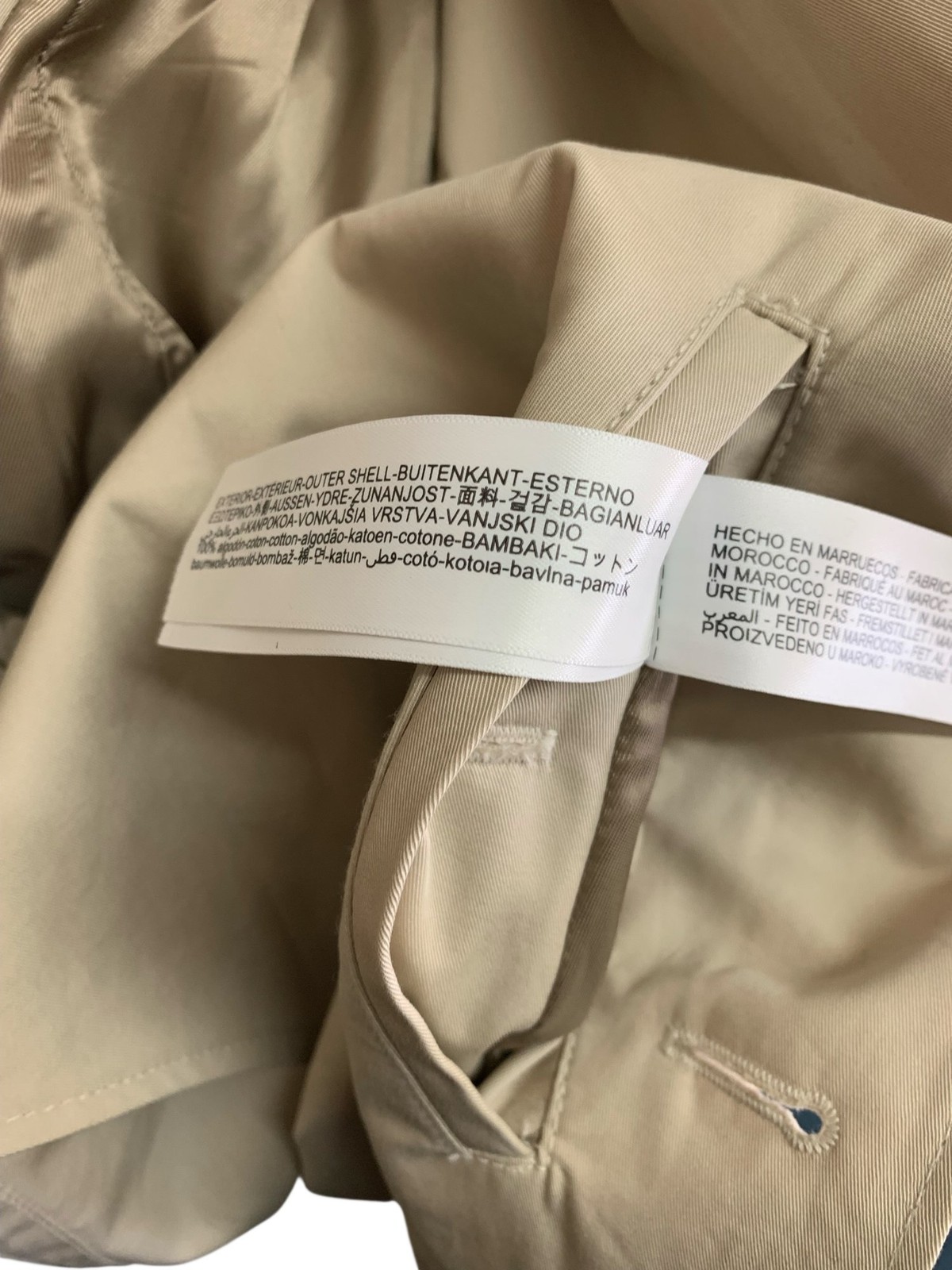 Massimo Dutti Beige Classic Button Oversized Coll… - image 14