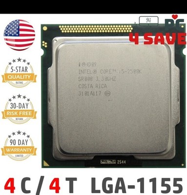 2nd Gen Intel Core i5-2500K CPU 3.3 GHz (Turbo 3.7 GHz) 4-Core 6M LGA-1155 SR008