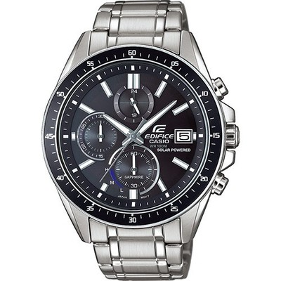 CASIO Edifice EFS-S510D-1AVUEF Chronograph Edelstahl/Saphirglas - SOLARUHR NEU!