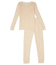 Calvin Klein Kids Womens' Brushed Thermal Two Piece Sets, Soft Leo