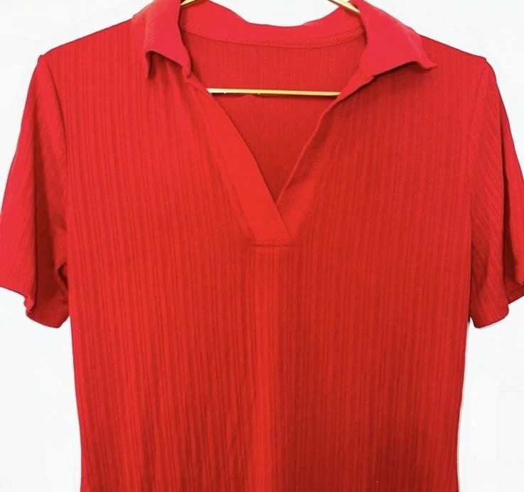 Cider SOLID POLO SPLIT KNITTED MIDI - image 1