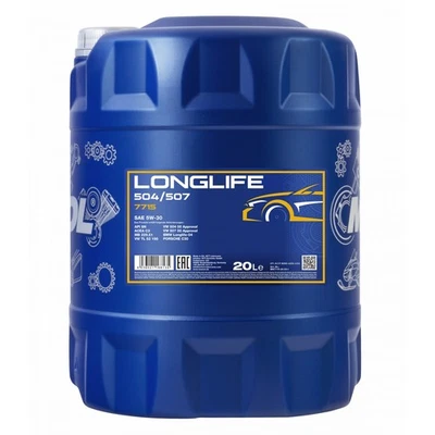 Mannol 7715 SAE 5W-30 Longue Vie Huile VW 504.00/507.00, MB 229.51, 20 Liter - Photo 1/3