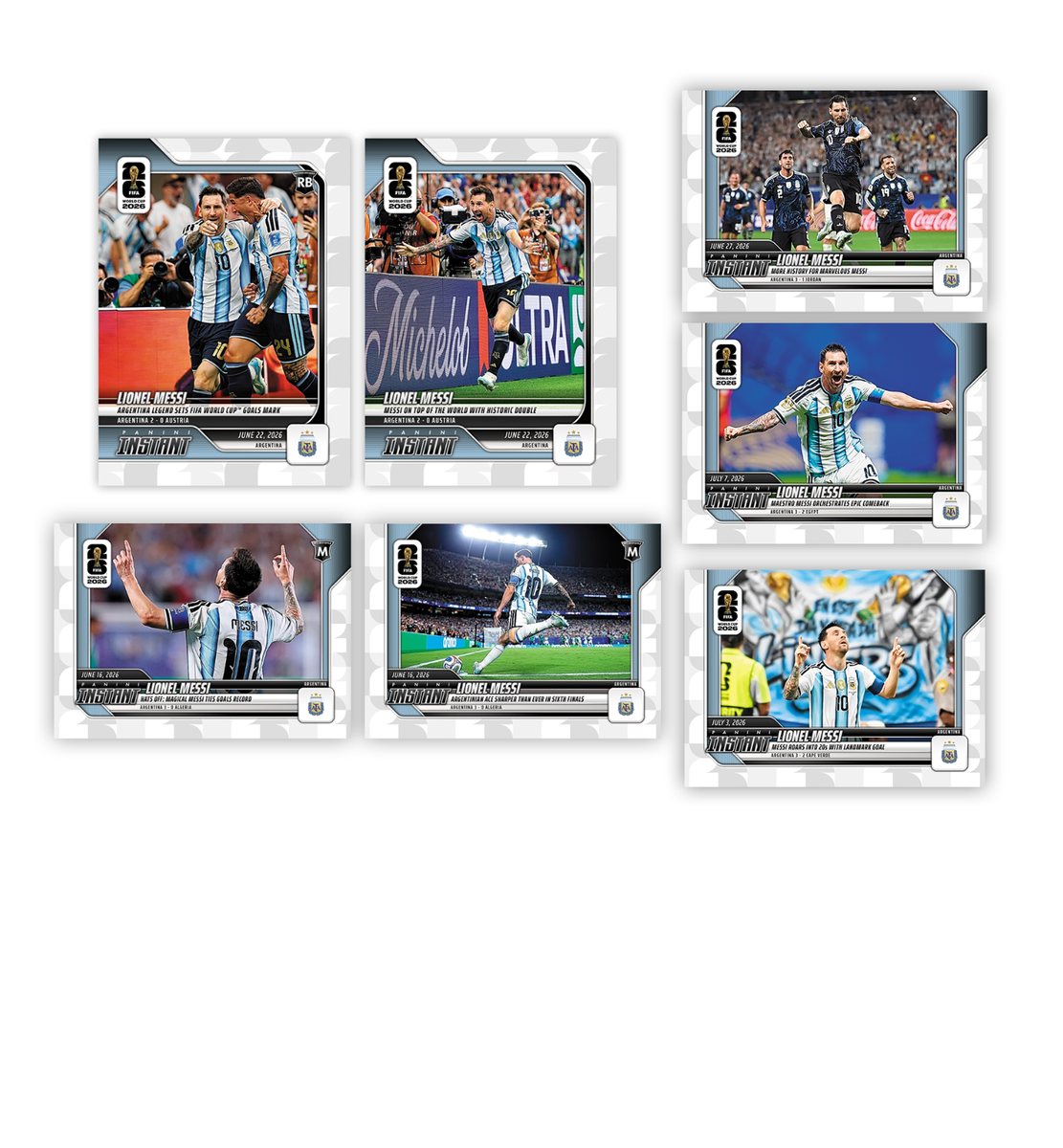 エスクプス Maestro アメリカ トレカ ウォルマート 2026 Panini Instant FIFA World Cup Lionel Messi Argentina x7 Card
