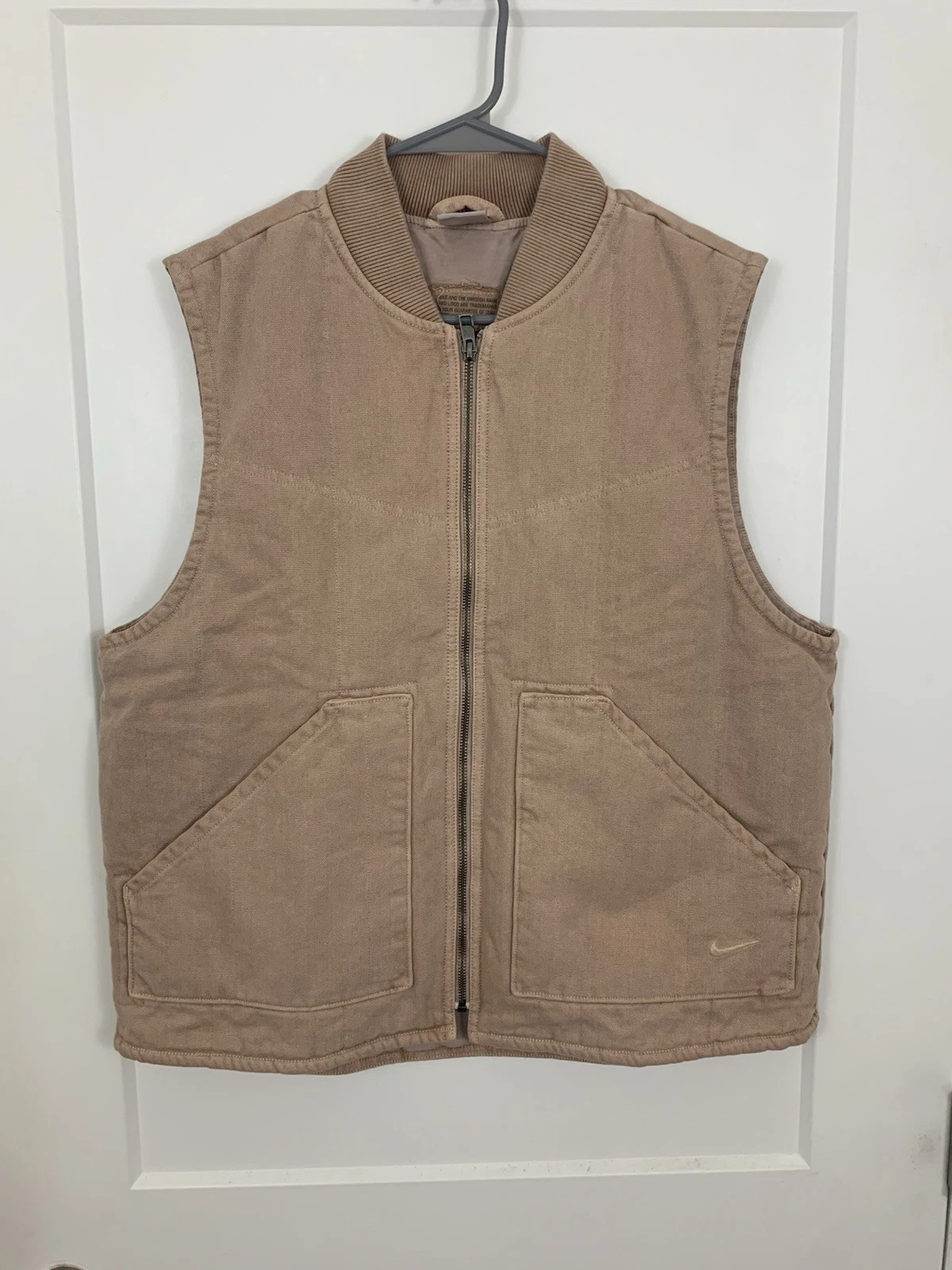 Nike Life Padded Work Vest Mens Medium Hemp/Brown