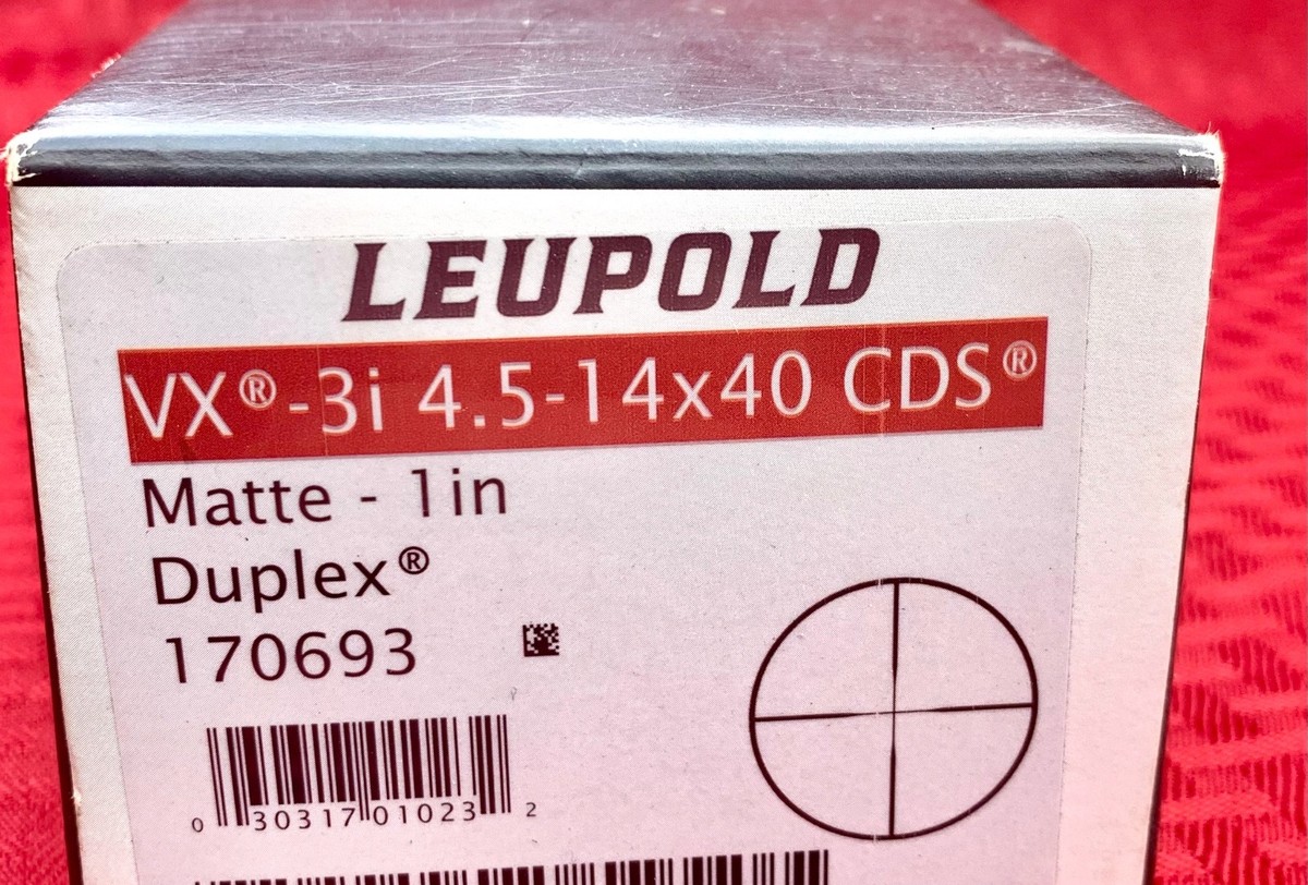Leupold VX-3i 4.5-14X40mm CDS 170693 1 In Matte Black Duplex