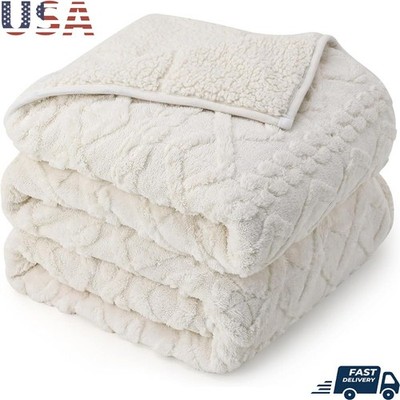 Sherpa Weighted Blanket Cozy Sleep Comfort Plush 15lbs 20lbs Ideal Gift New