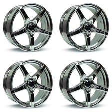 Set Of 4 Illusion Chrome Alloy Wheel Rims 17x7.5 5x114.3 5x4.5 42mm 6e2e Set Of 4 Illusion Chrome Alloy Wheel Rims 17x7.5 5x114.3 5x4.5 42mm 6e2e
