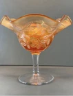 Vintage Fenton Footed COMPOTE Marigold Blackberry Bramble Carnival Glass Clear