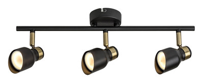 Rabalux LILOU Deckenleuchte schwarz-gold Drehbar 3xGU10 25W dimmbar