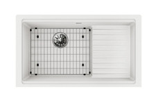 Elkay ELXUDB3620BGRT0 Quartz Luxe 36" Undermount Sink w/Drainboard Ricotta Finis