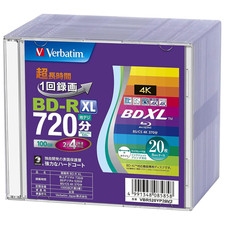 NEW Verbatim BD-R XL 100GB 3-Layer Blu-ray Discs 20 Pack Printable VBR520YP20V2