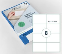 Rillprint Universal-Etiketten 105 X 74 Mm Weiß 800 Etiketten