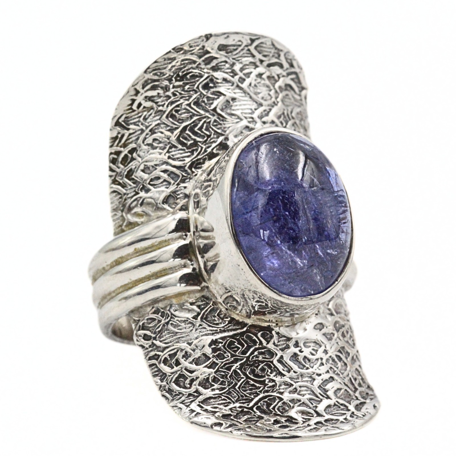 Statement Signed Sterling Silver Lavander Tourmal… - image 7