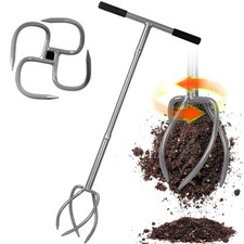 Upgrade Twist Tiller Manual Hand Tiller Garden Claw Cultivator with a