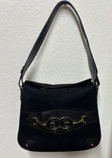 Vintage Escada Shoulder Bag Black Leather/Suede