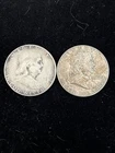 Franklin Half Dollar Coins Lot of 2 - 90% Silver 1952 1962
