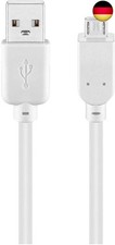 Goobay 96194 USB A auf Micro USB B Kabel 3m / Handykabel 480 Mbits / Ladekabel