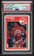 PSA/DNA 1989-90 Fleer Spud Webb #6 Certified Authentic Auto 2k2