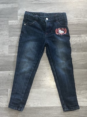 Hello Kitty Embroidered Jeans / Embroidered Back Pockets Size 4T So Cute !!