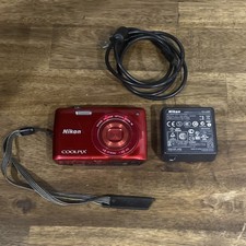 Nikon COOLPIX Red Point  Shoot Digital Camera 5x Zoom Built-in Flash USB