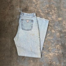 Vintage 90s Guess light wash denim jeans mens 34x32