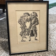 Vtg Framed MAXIM B GOTTLIEB Dancing Hassidem Jewish Art Lithograph Signed /20