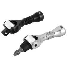 Titan 1/4" Drive Nano Swivel Ratchet and Ratcheting Bit Driver Set #TI-11332