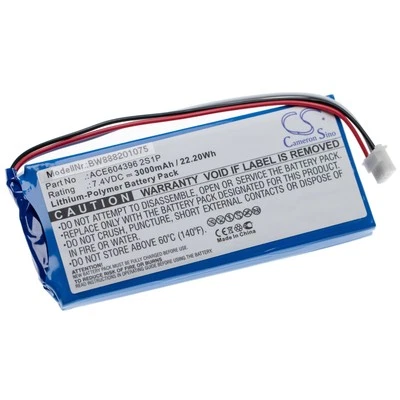 VHBW Batteria per Aaronia E-0205 ACE604396 2S1P 3000mAh