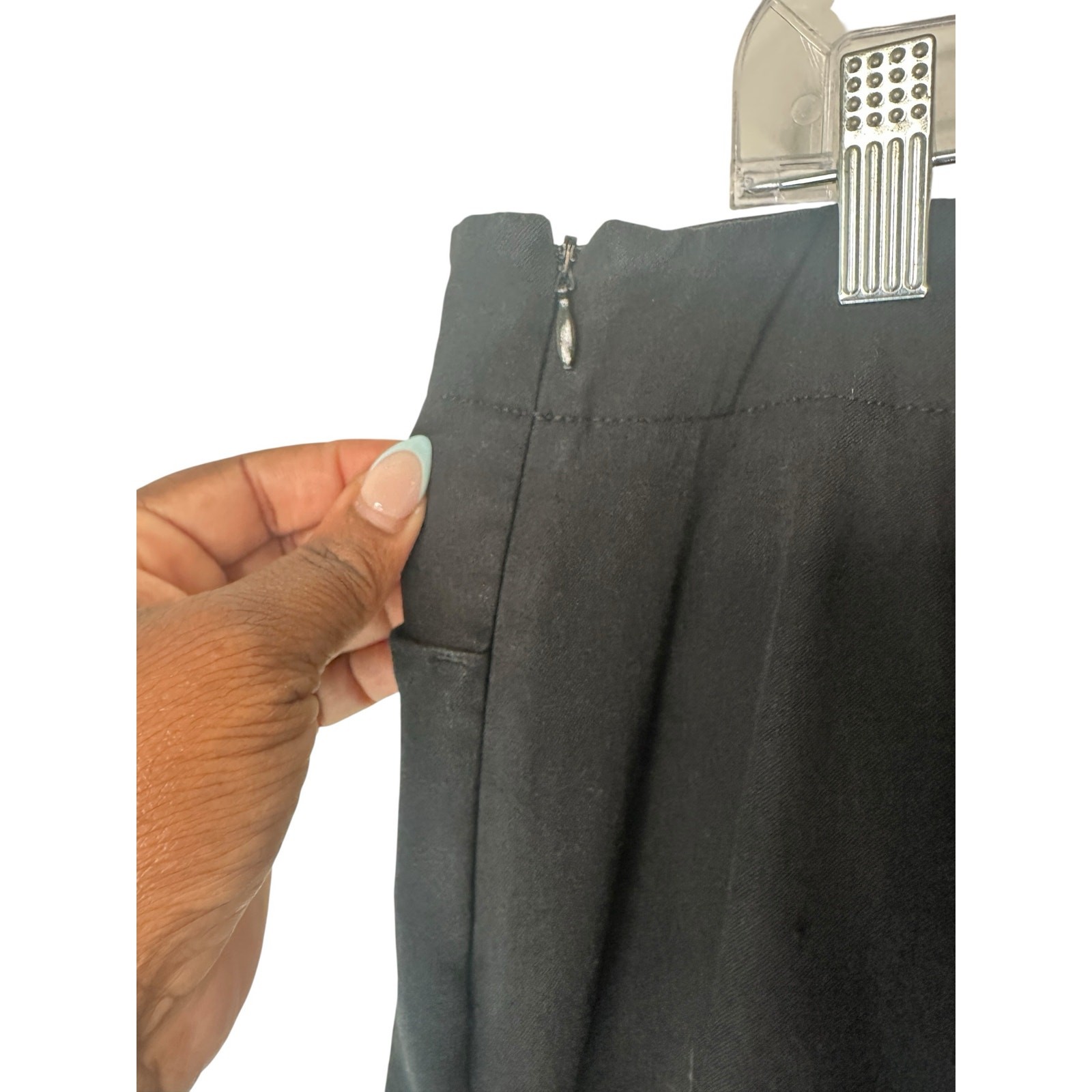 Talbots Capri Pants Heritage Black Basic Side Zip… - image 5