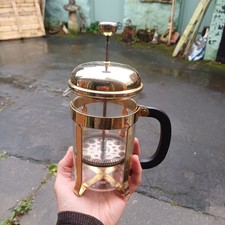 La Cafetiere 6 Cup French Press Gold Coffee Maker Cafetiere Glass Plunger