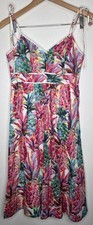 J Crew Ratti Print Pineapple Sundress Woman 0 Cotton Cottage Boho Beach Vacay