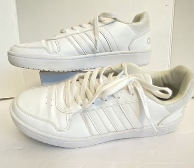 Adidas Hoops 2.0 Low White Black Men's 10 Basketball Sneakers FY8629 Casual