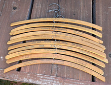 Collection Of 10 Vintage Wooden Dry Cleaner Hangers California San Francisco JD