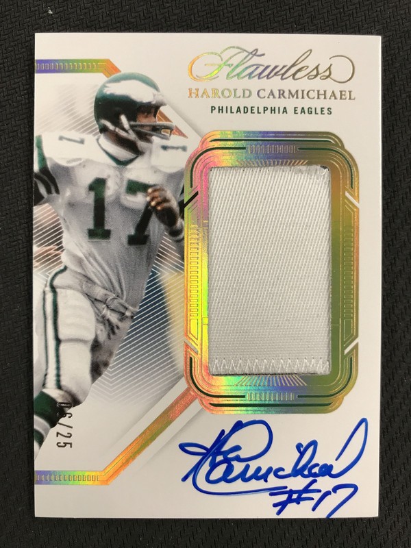 2023 Panini Flawless #PA-HCA Harold Carmichael Eagles ON CARD AUTO PATCH /25